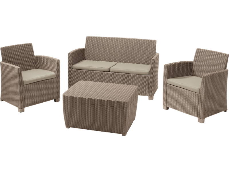 Corona Set m�anyag t�rol�s kerti b�tor garnit�ra cappuccino - homok